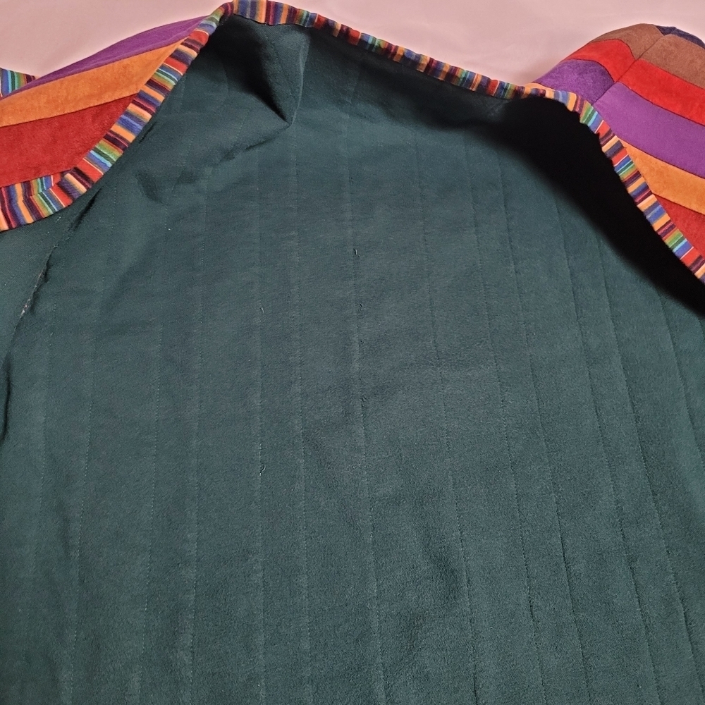 Patchwork Quilted Jacket Vintage No Label Colorfu… - image 2